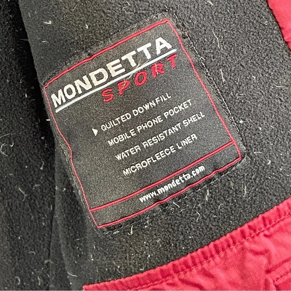 Mondetta Sport Puffer Vest Women’s Medium Maroon Quilted Down Fill Fleece Liner - Picture 7 of 13